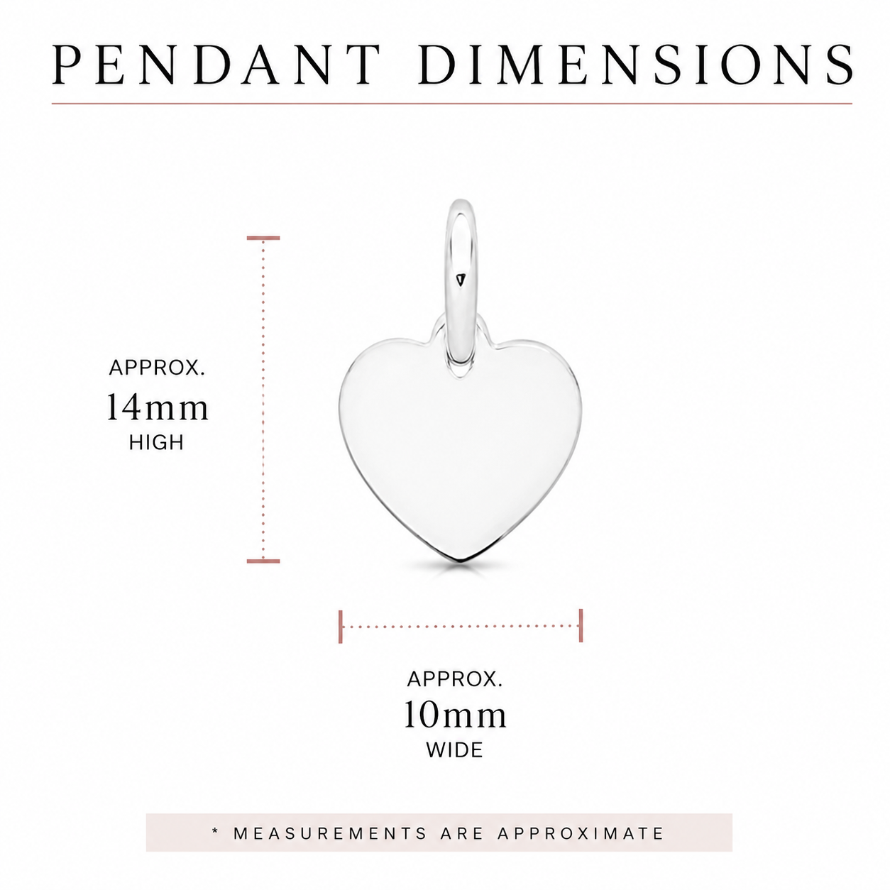 Sterling Silver Heart Engravable Disc Pendant