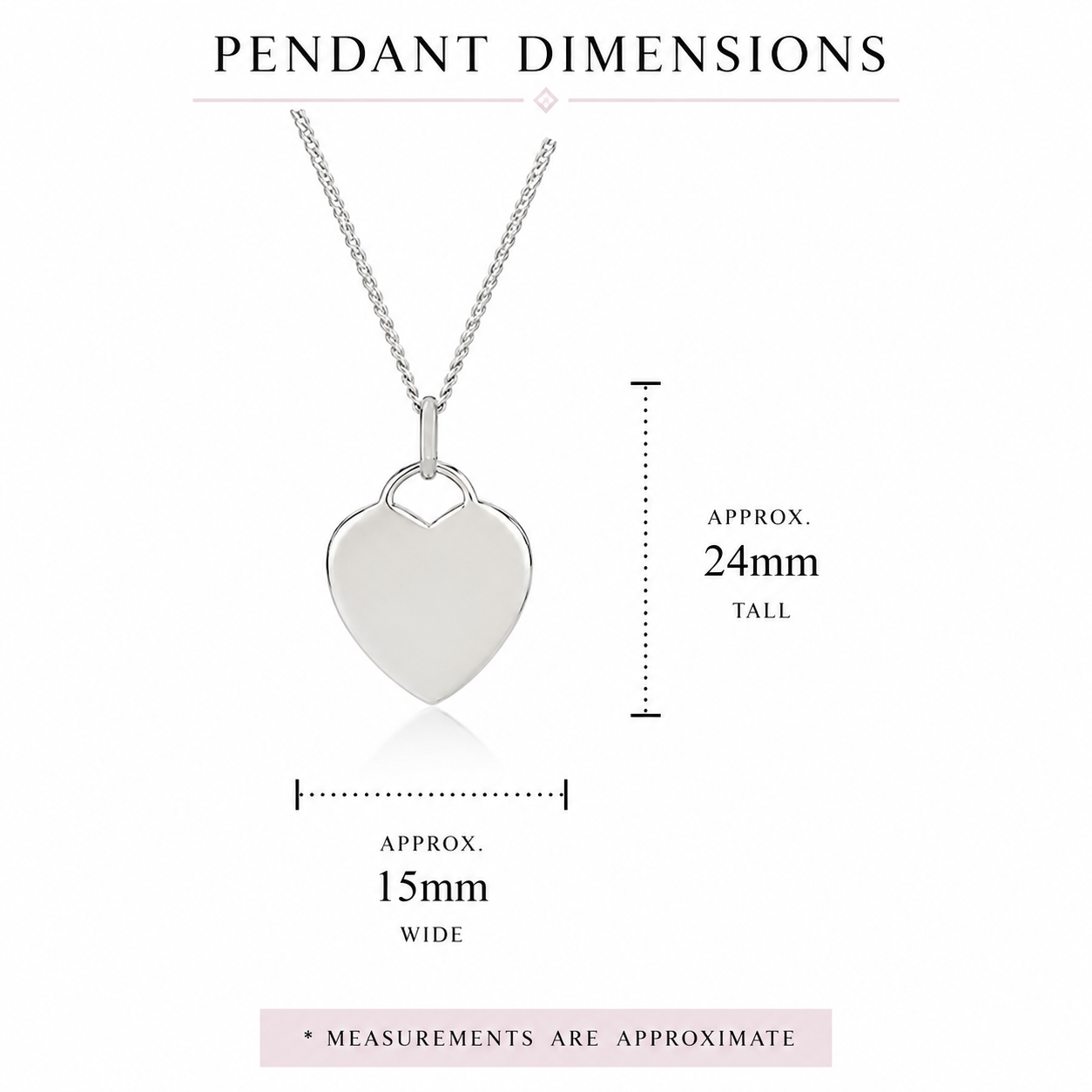 Sterling Silver engravable heart disc pendant