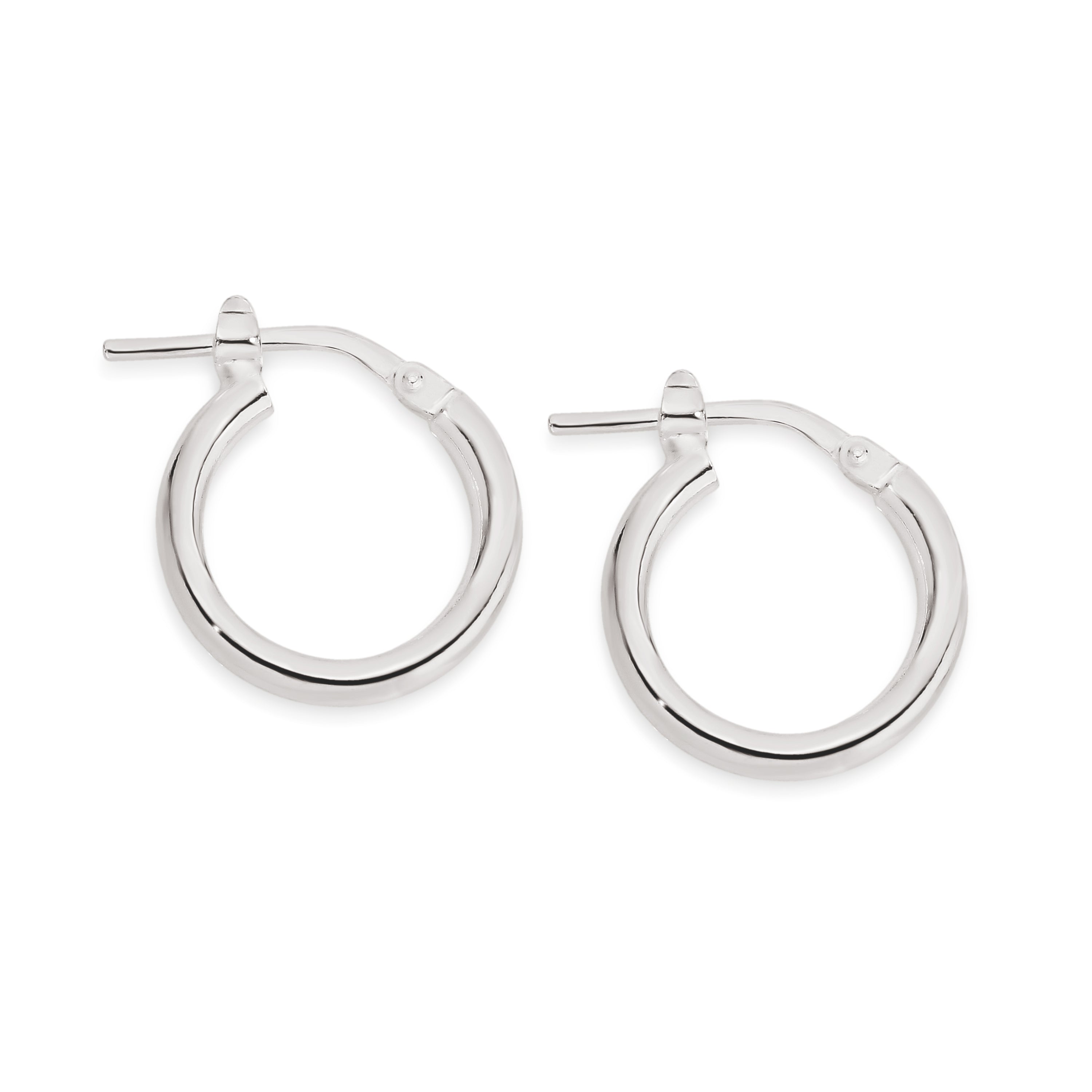 Sterling Silver polished hoops 10mm