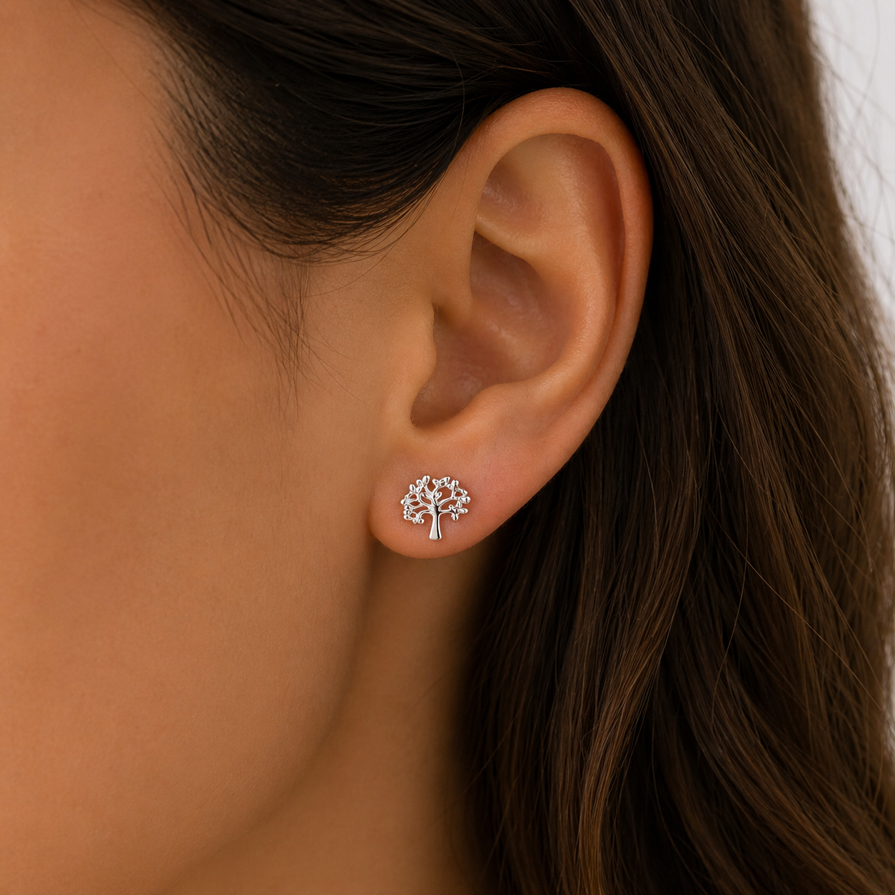 Sterling Silver tree of life studs