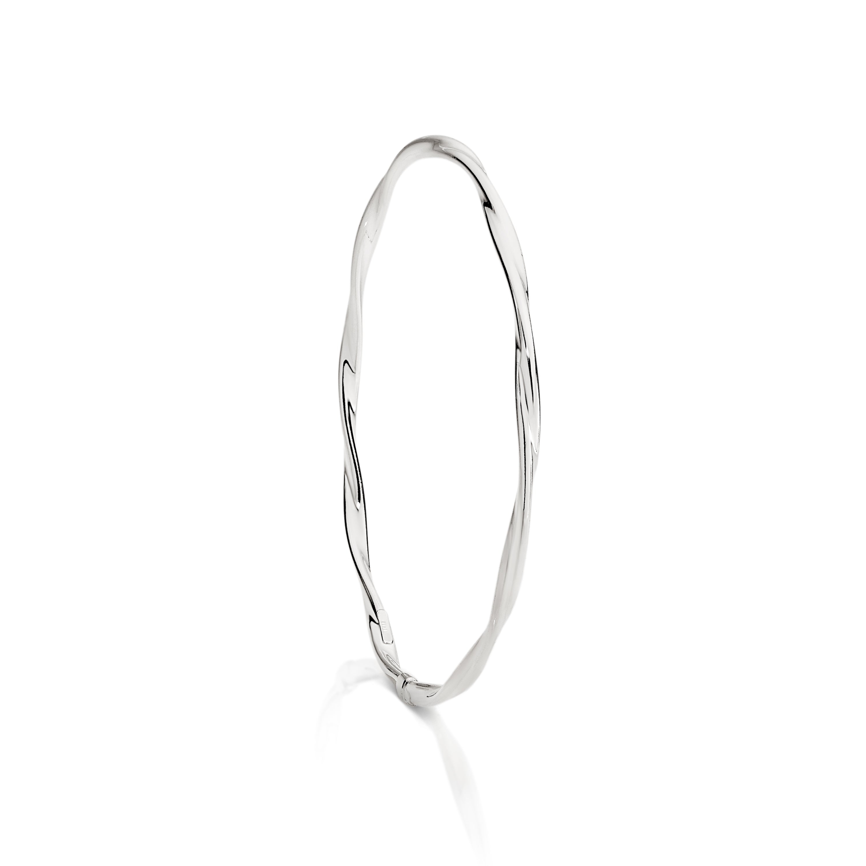 Sterling Silver twist bangle 65mm
