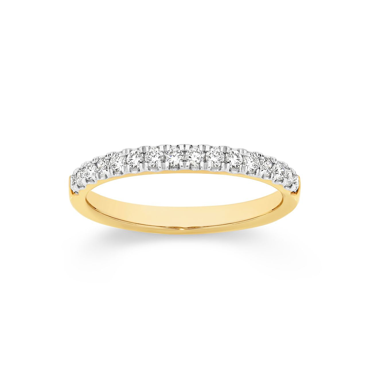 14ct yellow gold 0.35ct lab diamond wedder