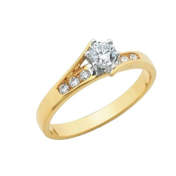 Diamond Engagement Ring 9ct Yellow & White Gold