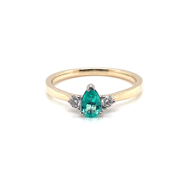 9CT Yellow Gold Emerald Ring