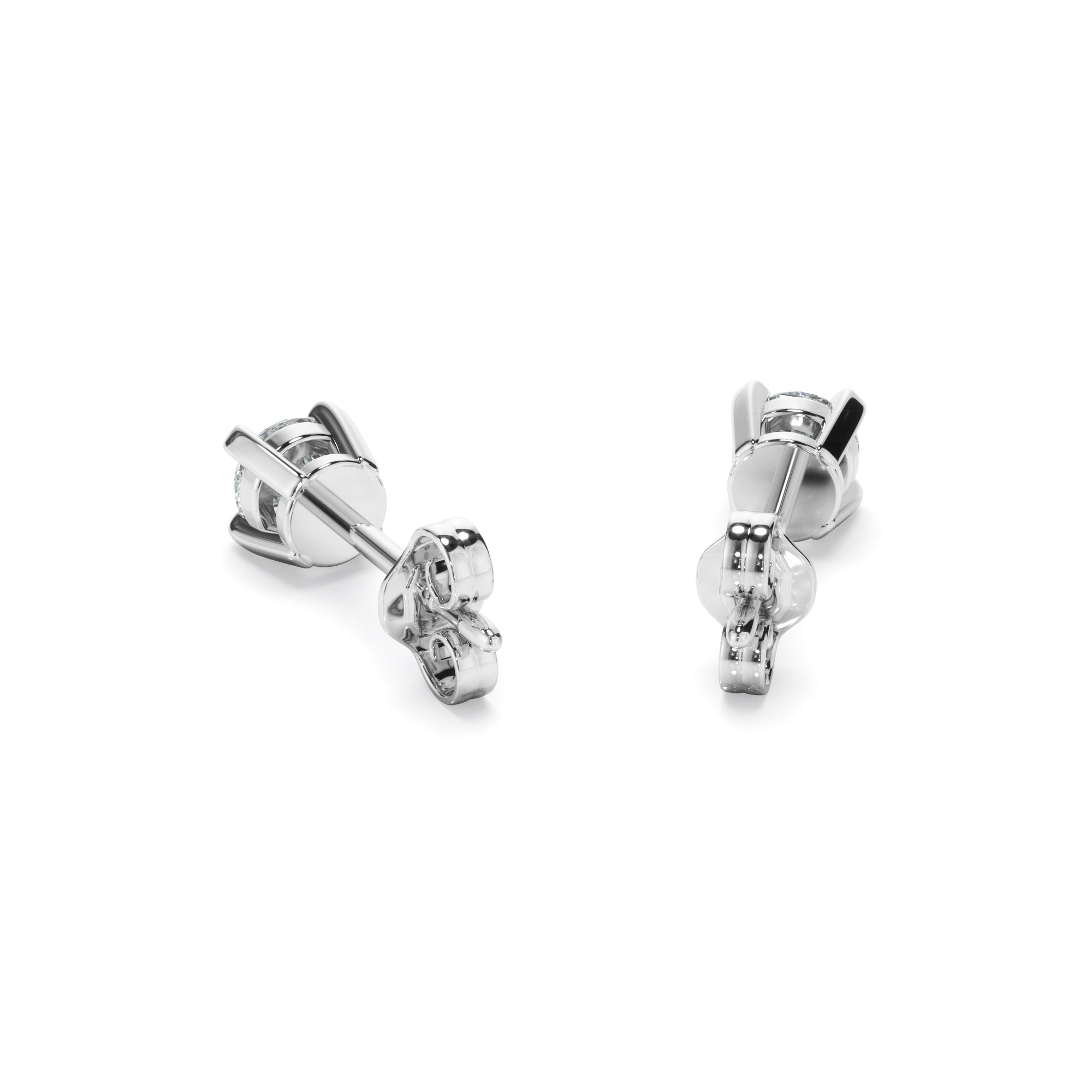Forget-Me-Not 14k White Gold LAB Diamond Studs 0.20ct