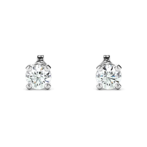 Forget-Me-Not 14k White Gold LAB Diamond Studs 0.50ct