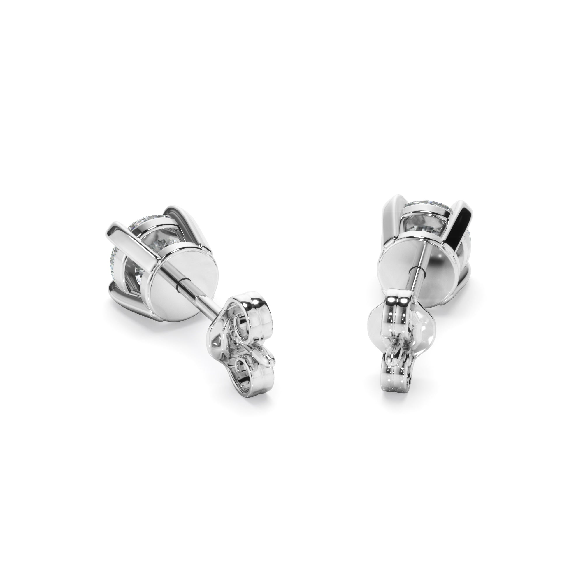 Forget-Me-Not 14k White Gold LAB Diamond Studs 0.50ct