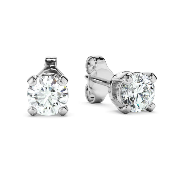 Forget-Me-Not 14k White Gold LAB Diamond Studs 1.0ct