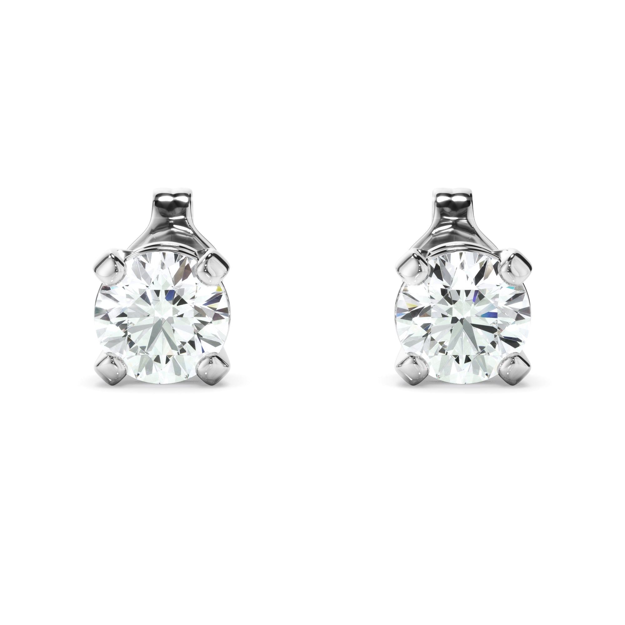 Forget-Me-Not 14k White Gold LAB Diamond Studs 1.50ct