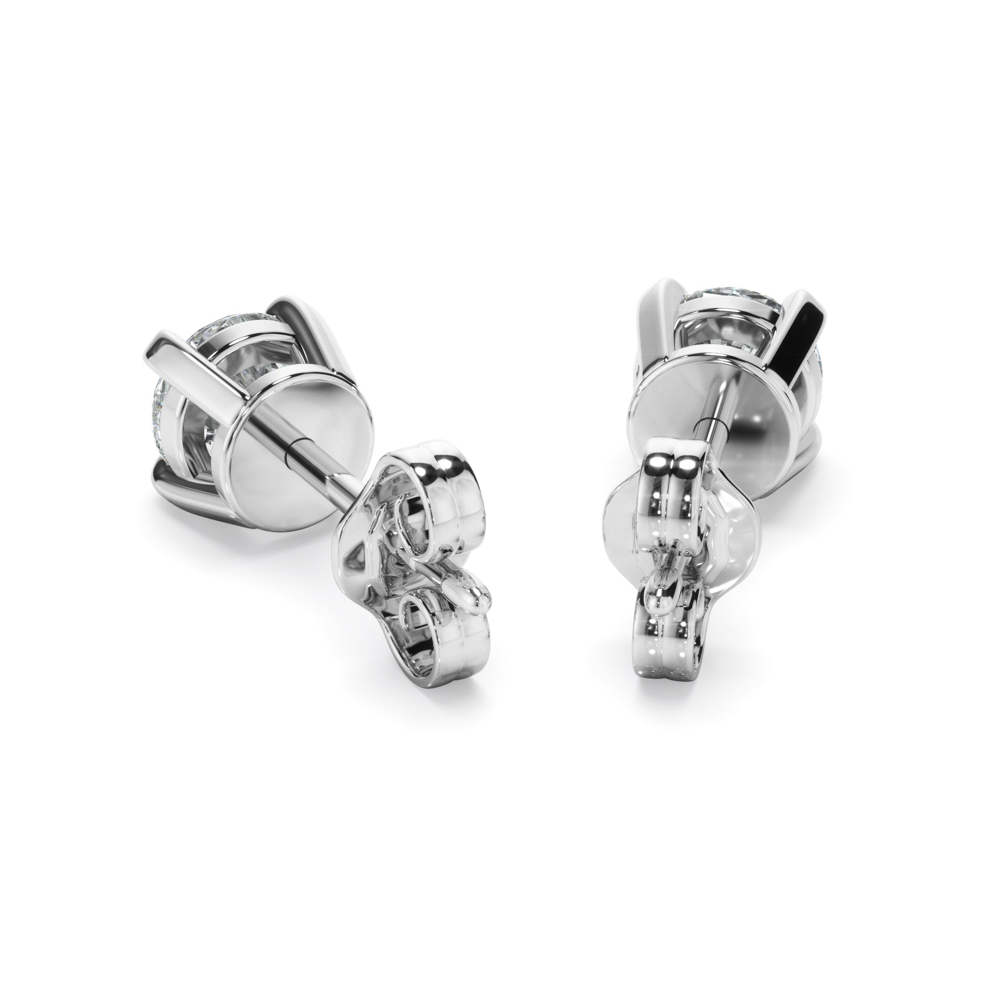 Forget-Me-Not 14k White Gold LAB Diamond Studs 1.50ct