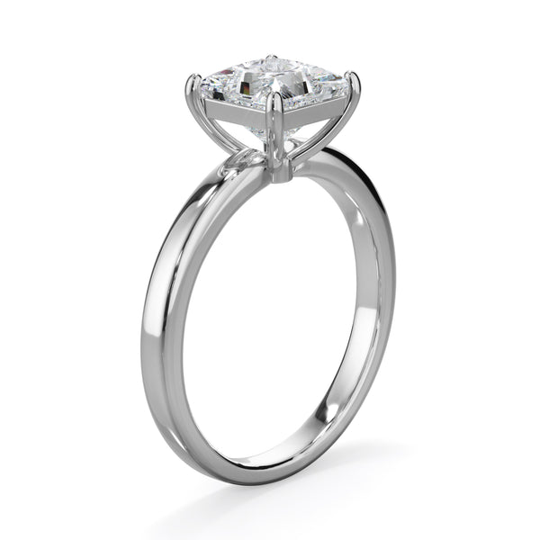 Pansy Platinum 2.0ct Princess Cut Solitare LAB Grown Bloom Diamond Ring