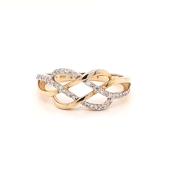 9ct Yellow Gold Lab Diamond Dress Ring