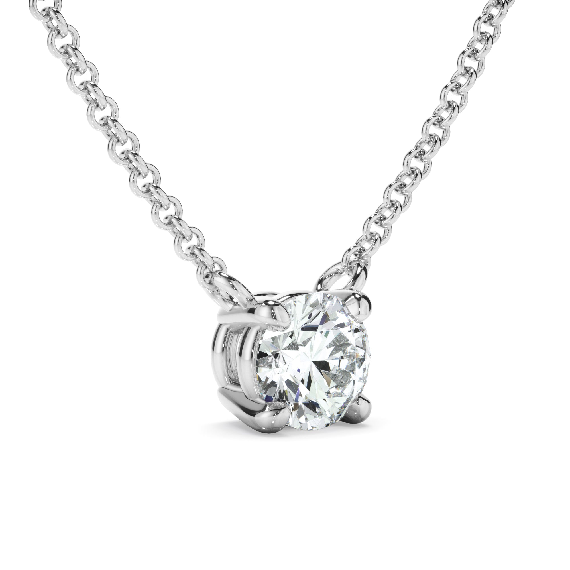 Forget me Not 9k White Gold 0.50ct LAB Diamond Necklet