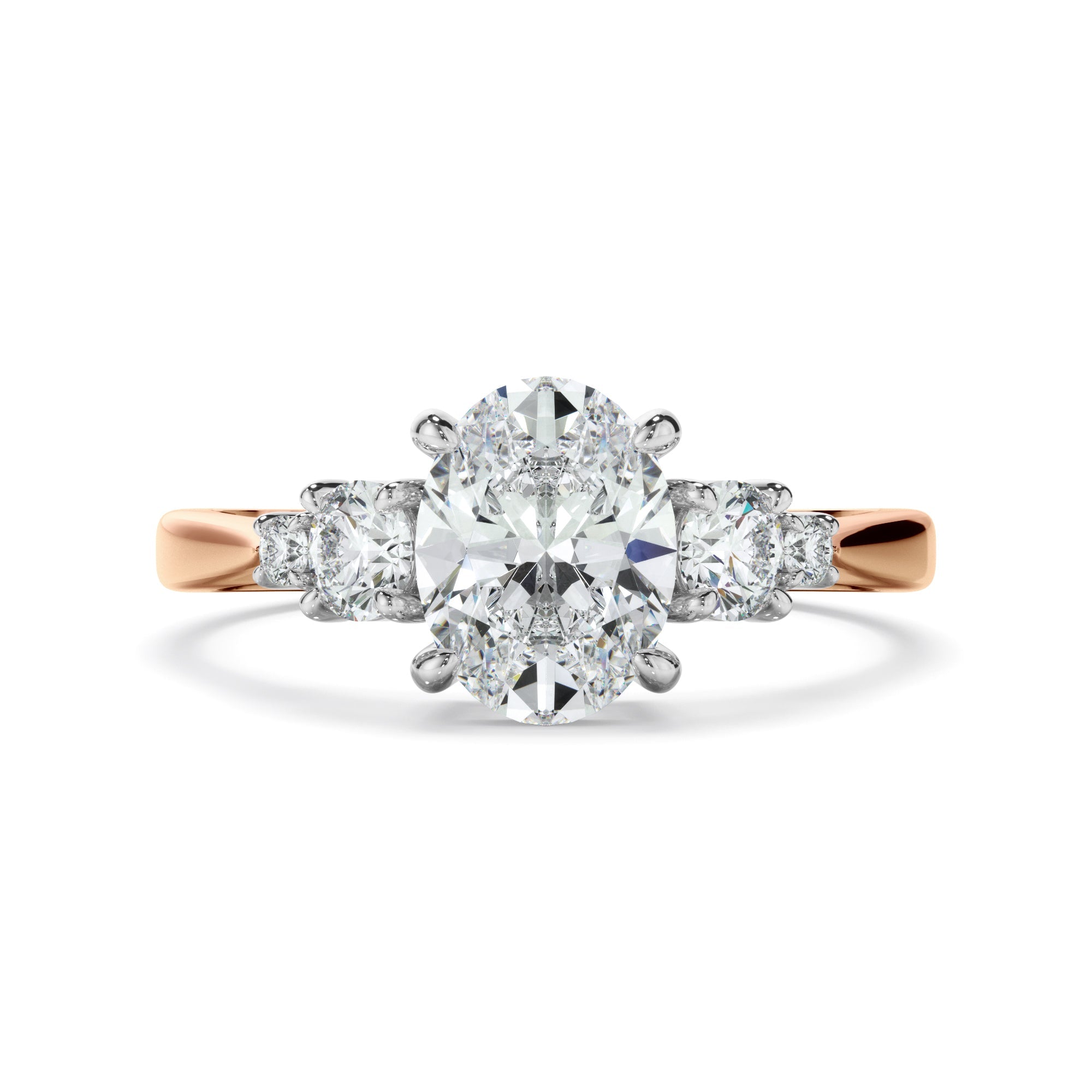 Oval Cut Diamond Five Stone Engagement Ring