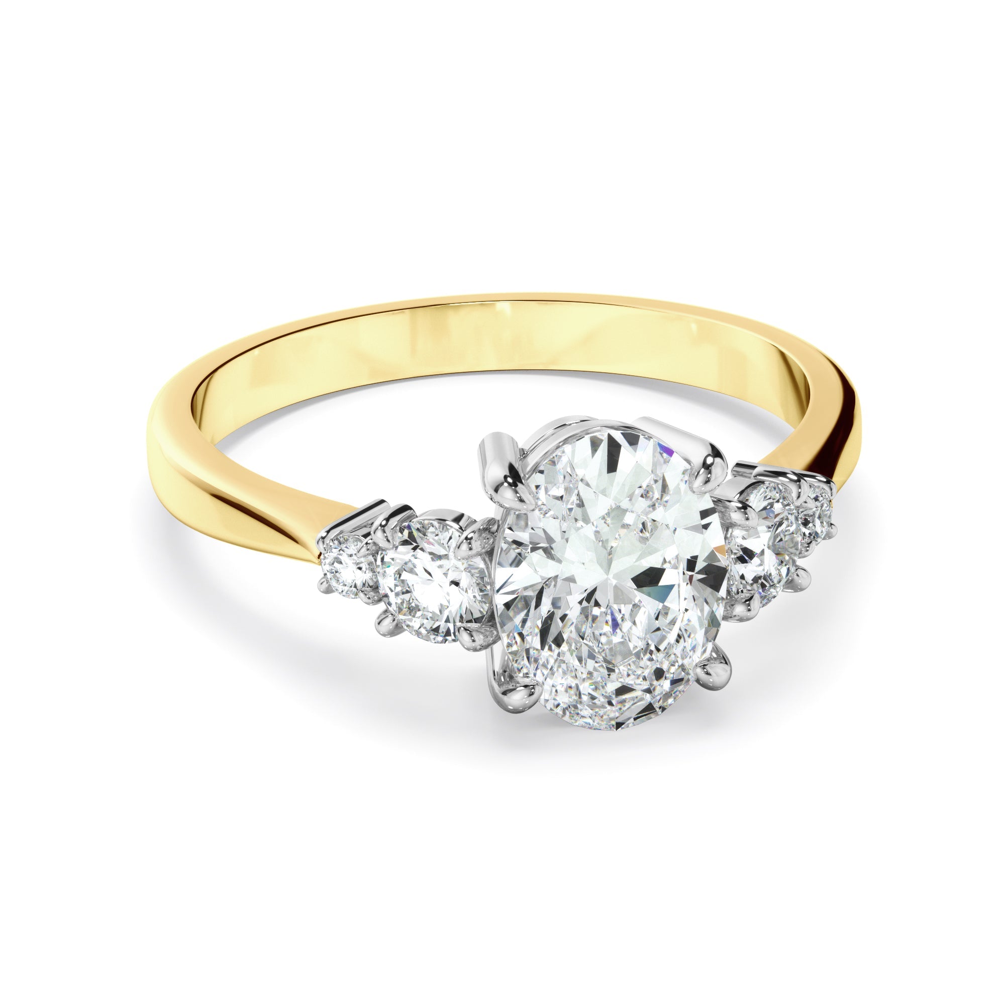 Oval Cut Diamond Five Stone Engagement Ring