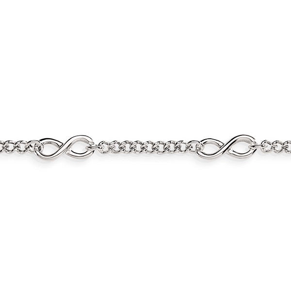 Silver curb infinity Bracelet