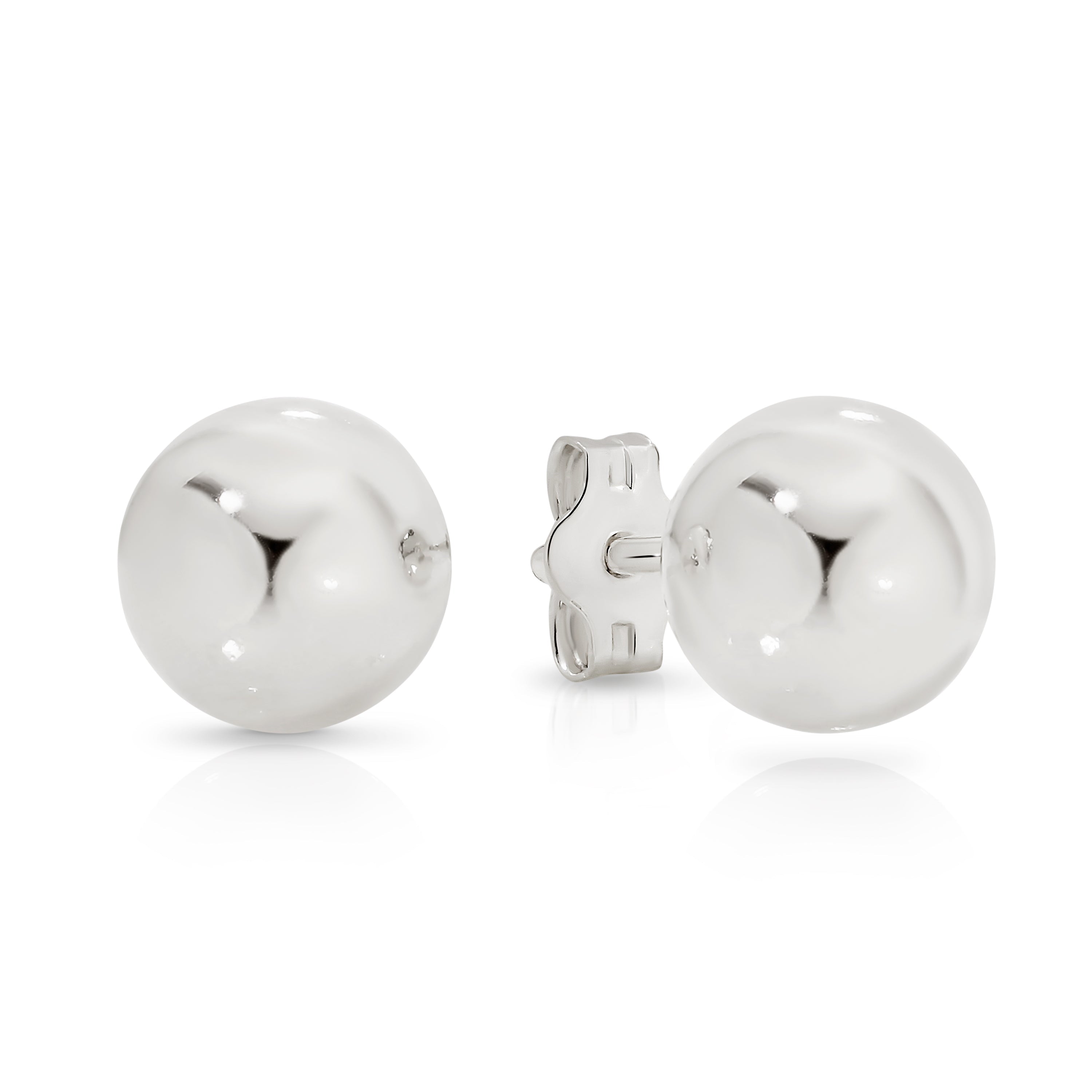 Silver polished 8mm ball studs