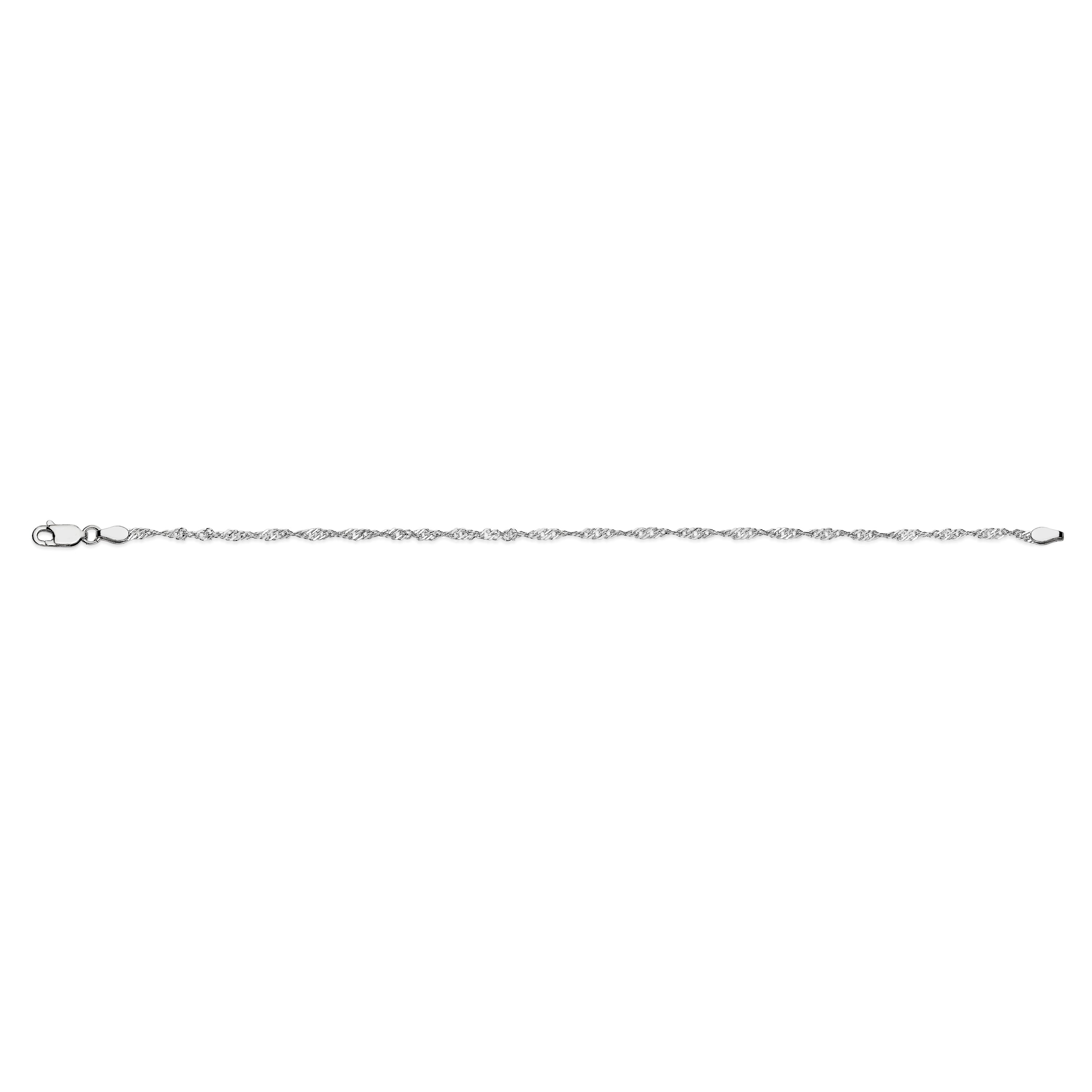 Silver singapore rope anklet