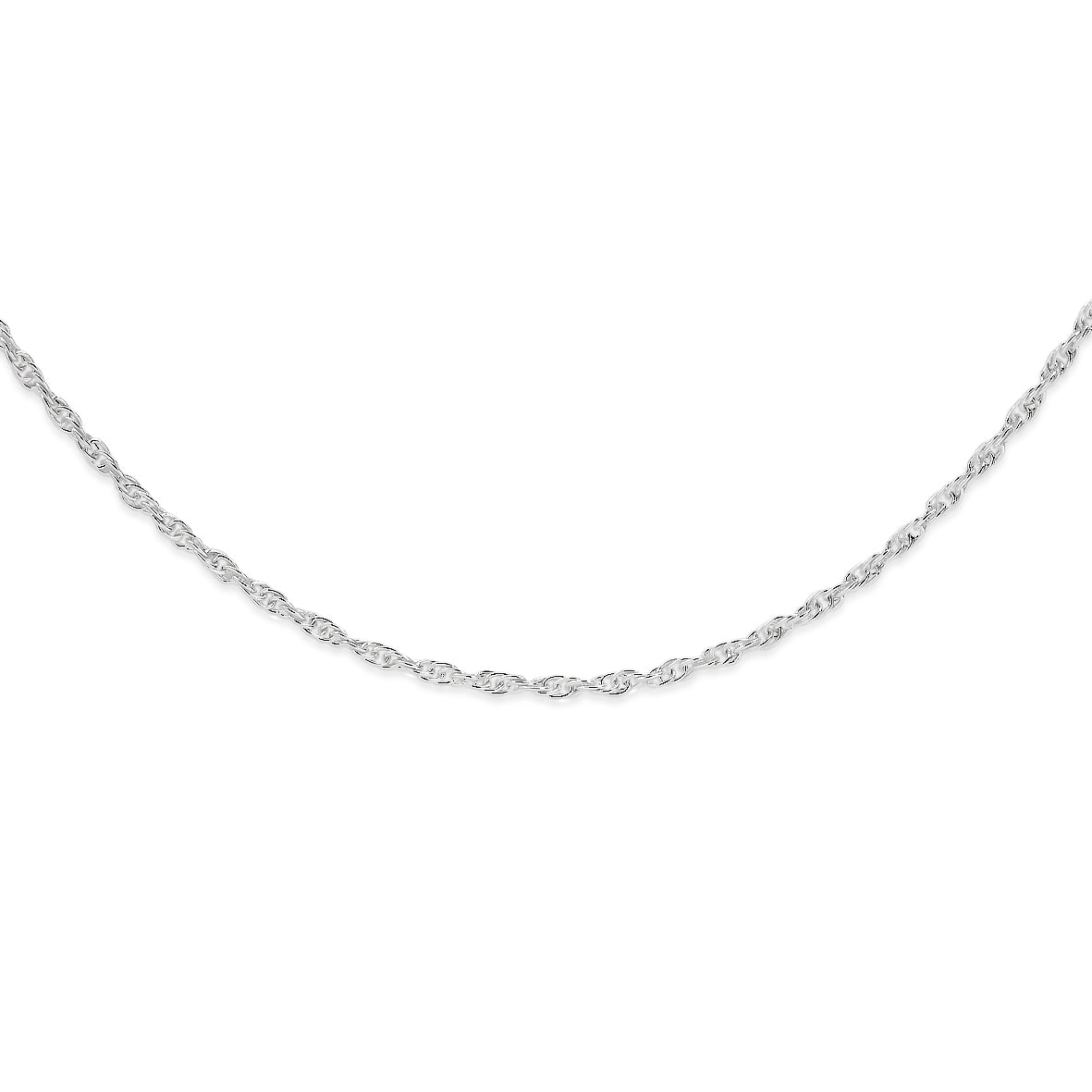 Sterling silver double cable link chain
