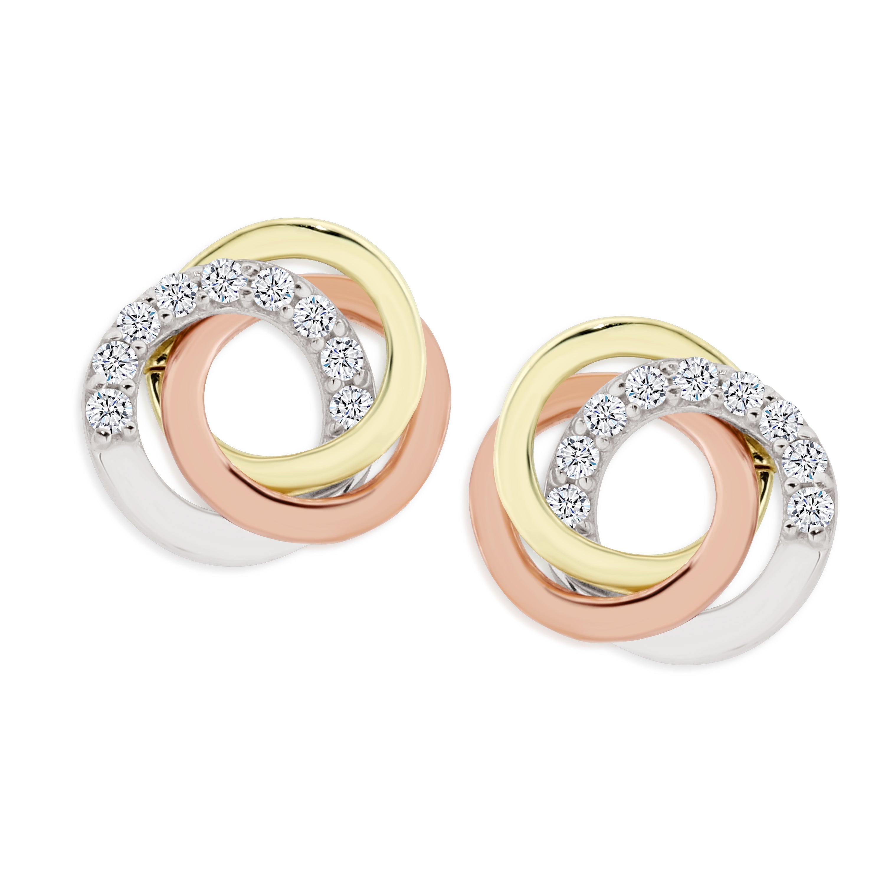 9ct gold love knot studs