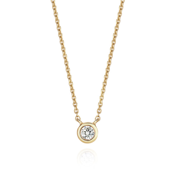 9ct 0.07ct floating diamond pendant with 9ct chain