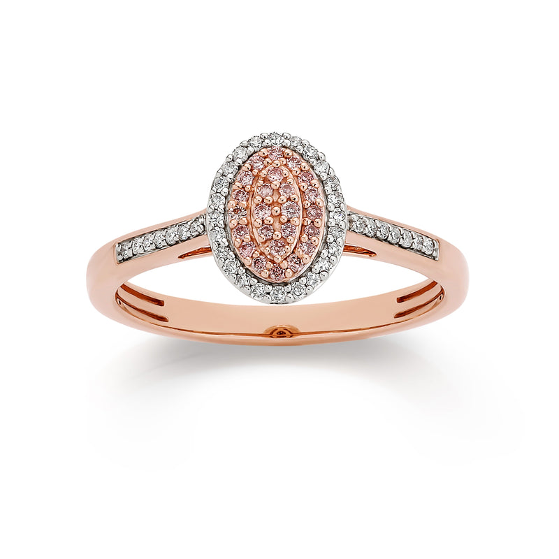 9ct Rose Gold 0.25ct Natural Australian Pink Diamond Ring
