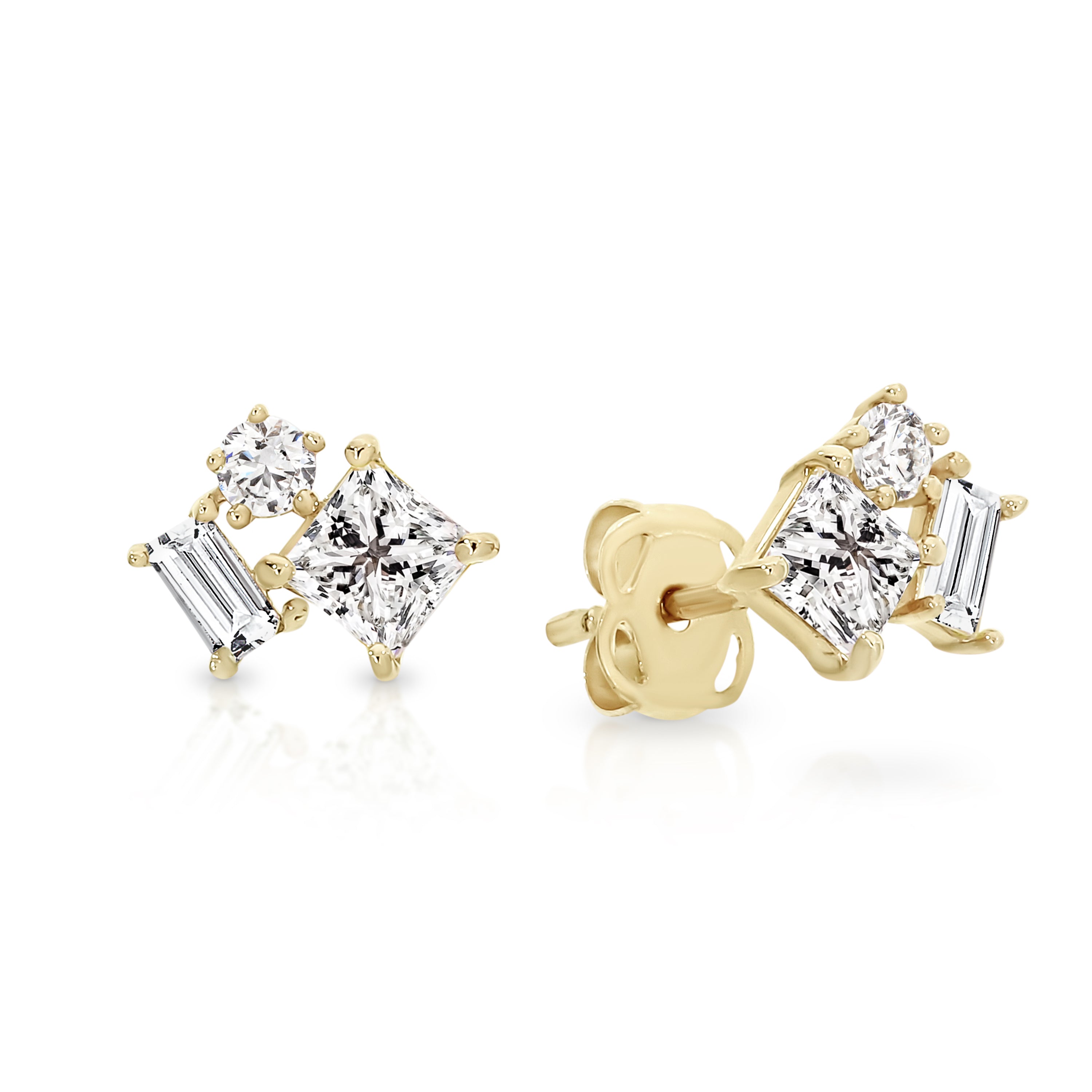 9ct gold scatter studs