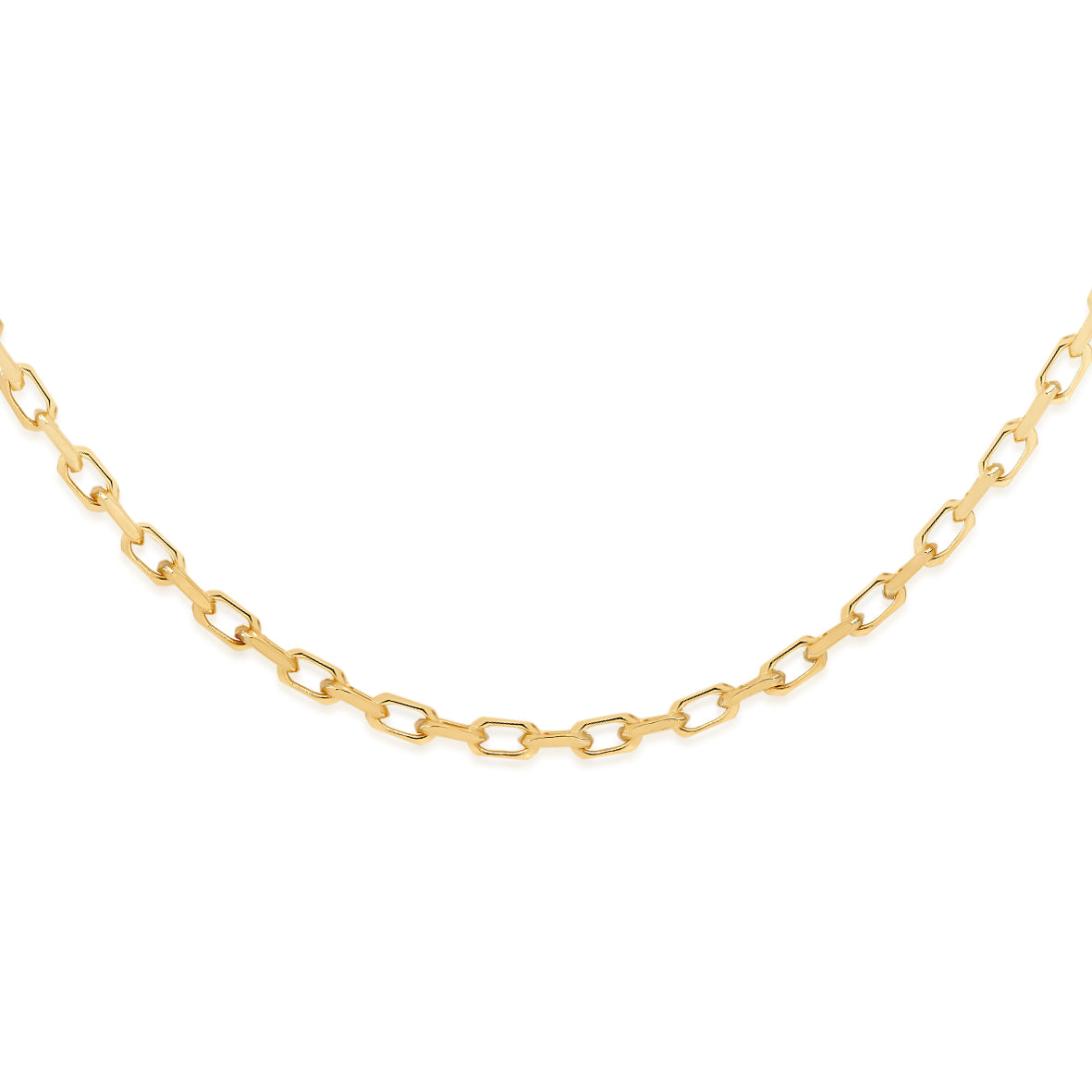9ct gold oval belcher diamond cut chain