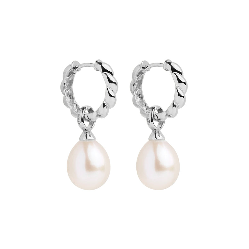 NAJO Dew Drop Silver Pearl Earrings