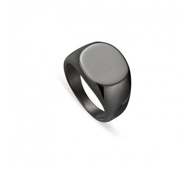Stainless Black Signet Ring